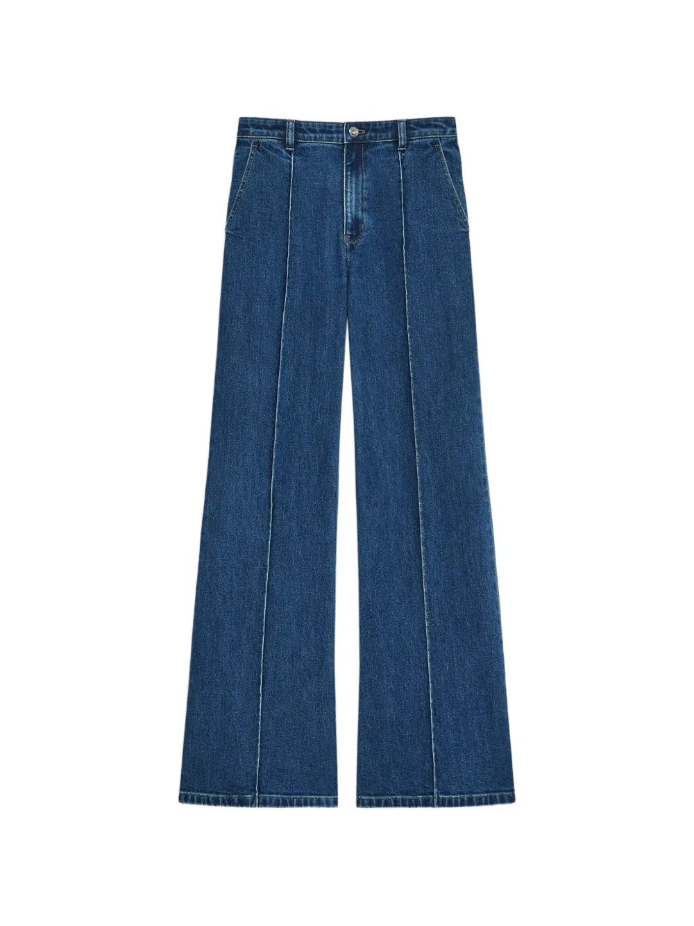 Theory seam-detail wide-leg jeans - Blu