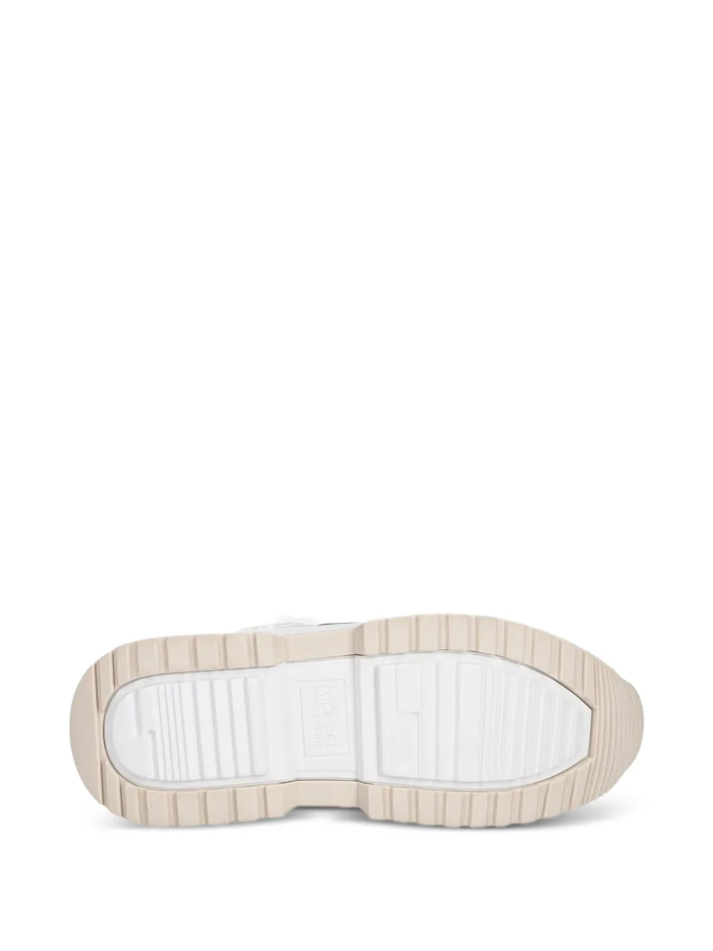 Michael Kors monogram-print logo-plaque sneakers Beige