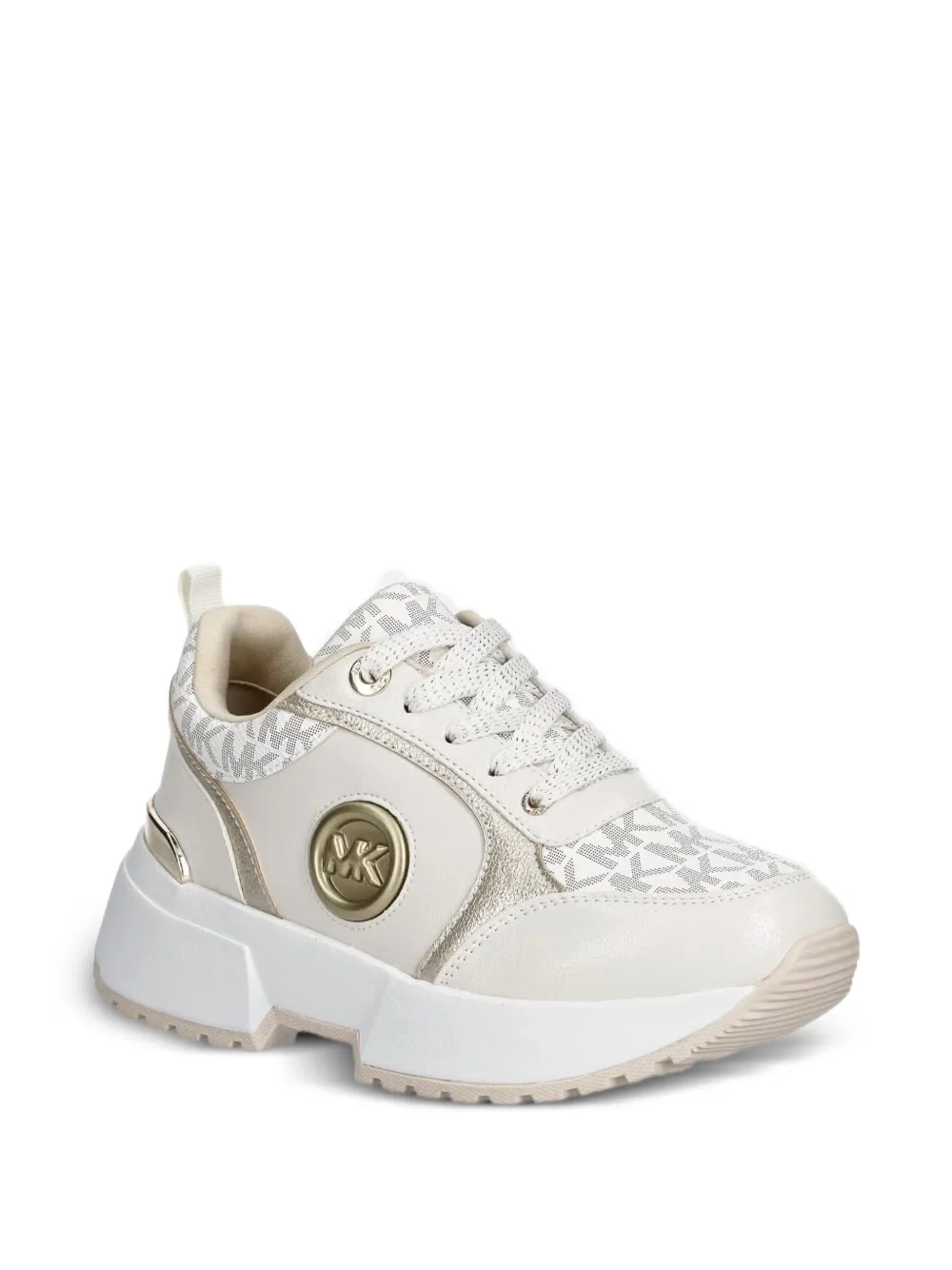 Michael Kors monogram-print logo-plaque sneakers - Toni neutri