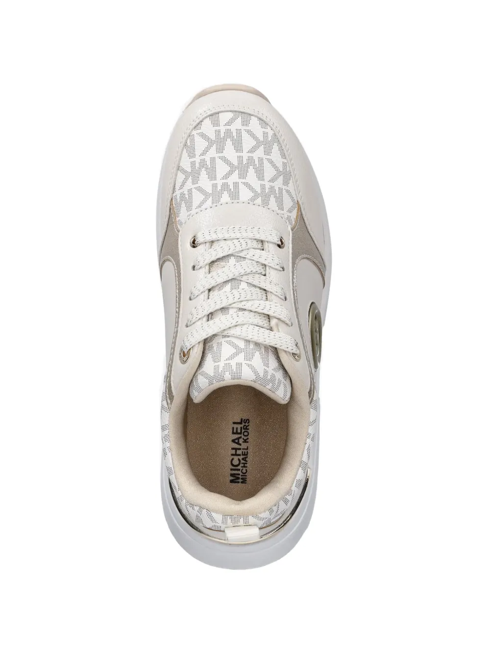Michael Kors monogram-print logo-plaque sneakers Beige