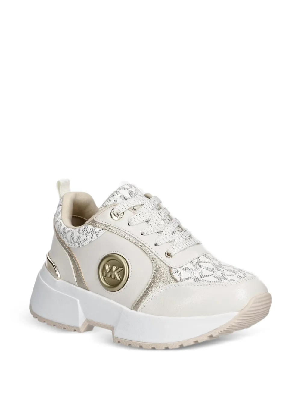 Michael Kors monogram-print logo-plaque sneakers - Toni neutri