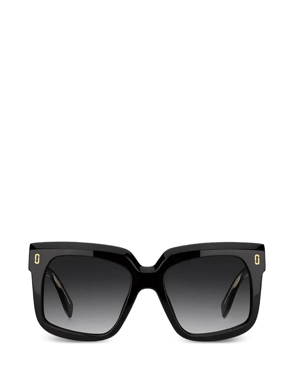 Marc Jacobs Eyewear logo-plaque square-frame sunglasses - Schwarz
