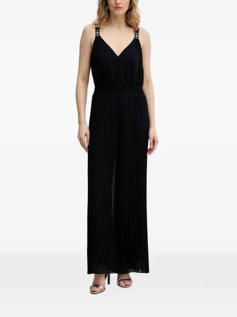 Morgan V-neck pleated jumpsuit