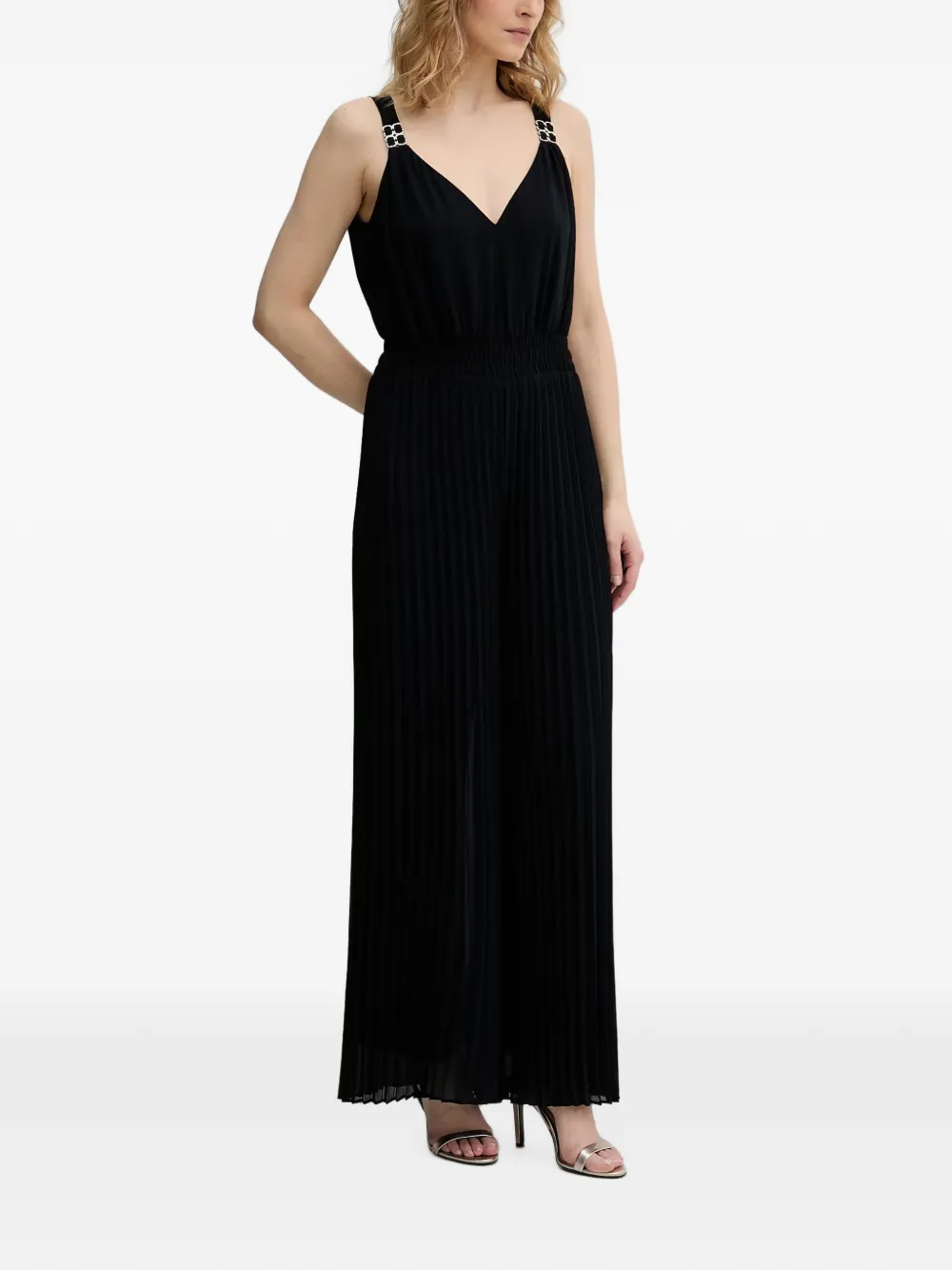 Morgan Geplooide jumpsuit Blauw
