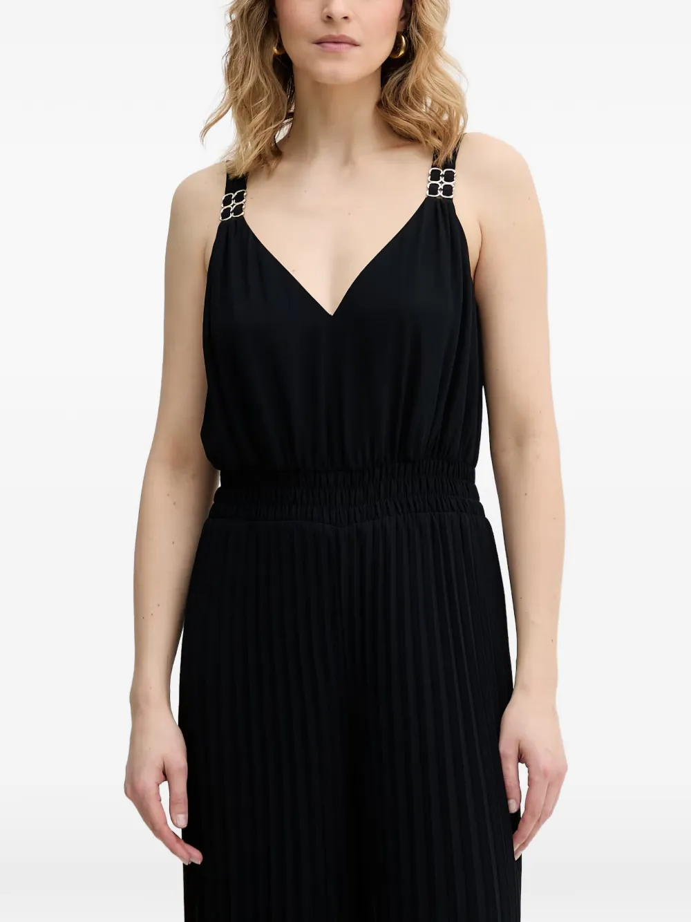 Morgan Geplooide jumpsuit Blauw