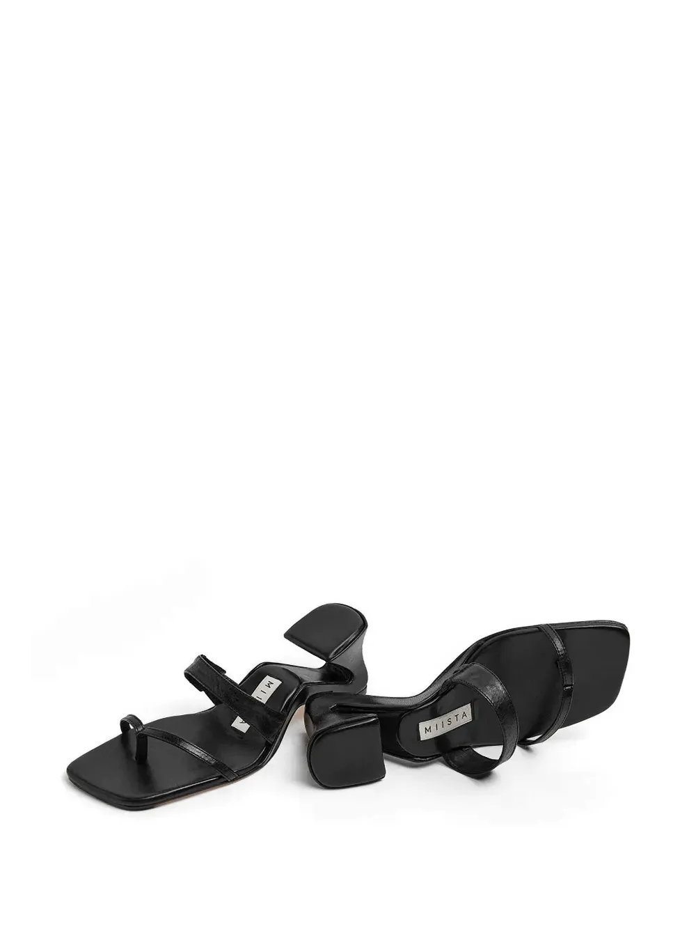 Miista sculptural-heel toe-strap sandals Zwart