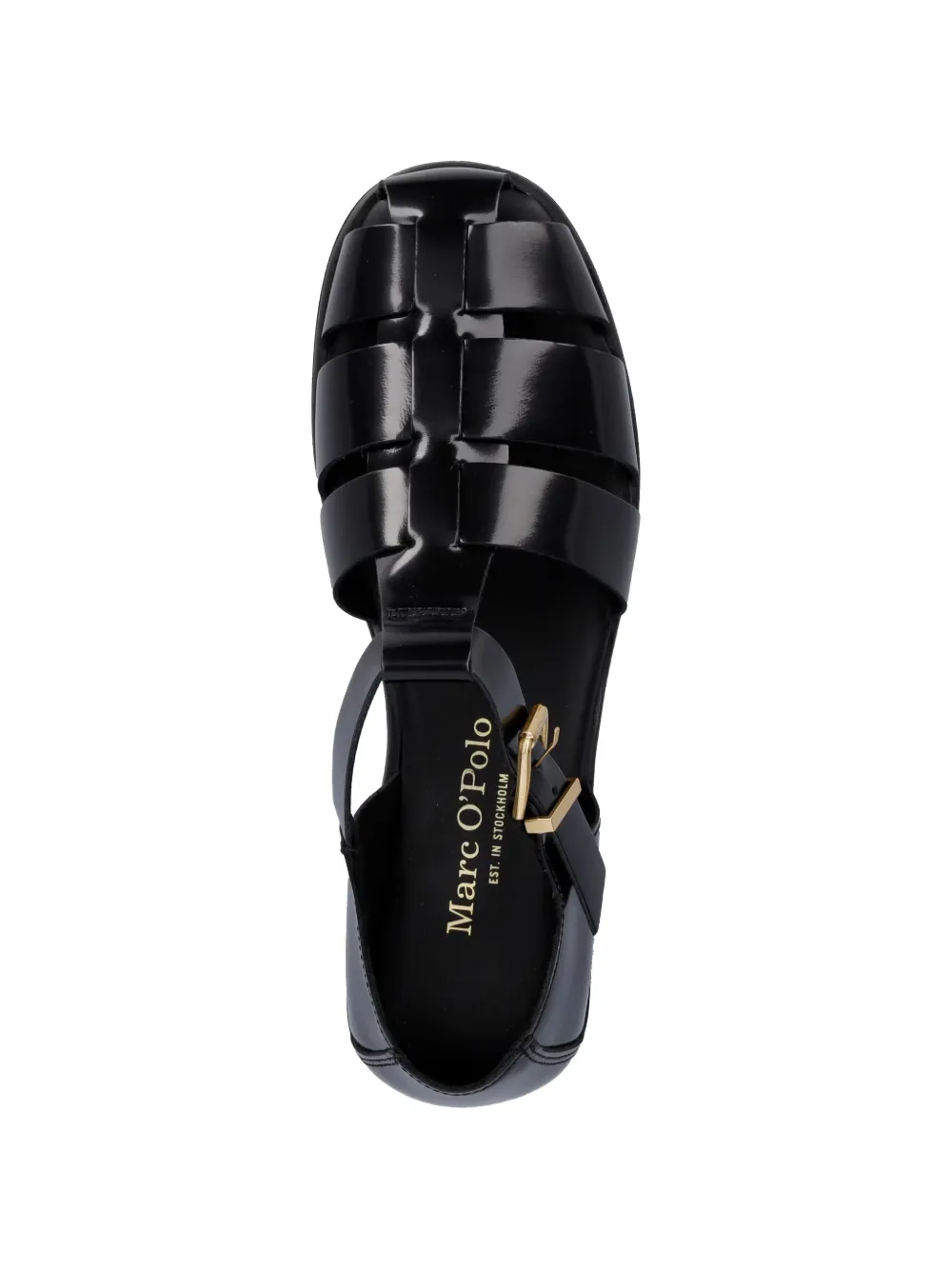 Marc O'Polo cage-style buckled sandals Zwart