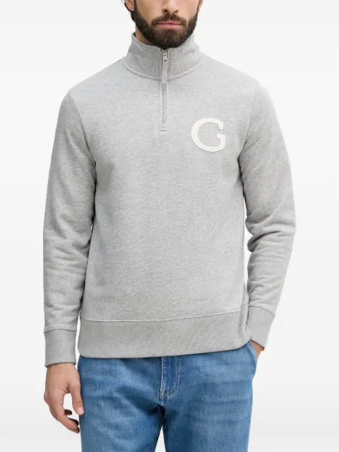 Gant logo-patch quarter-zip sweater