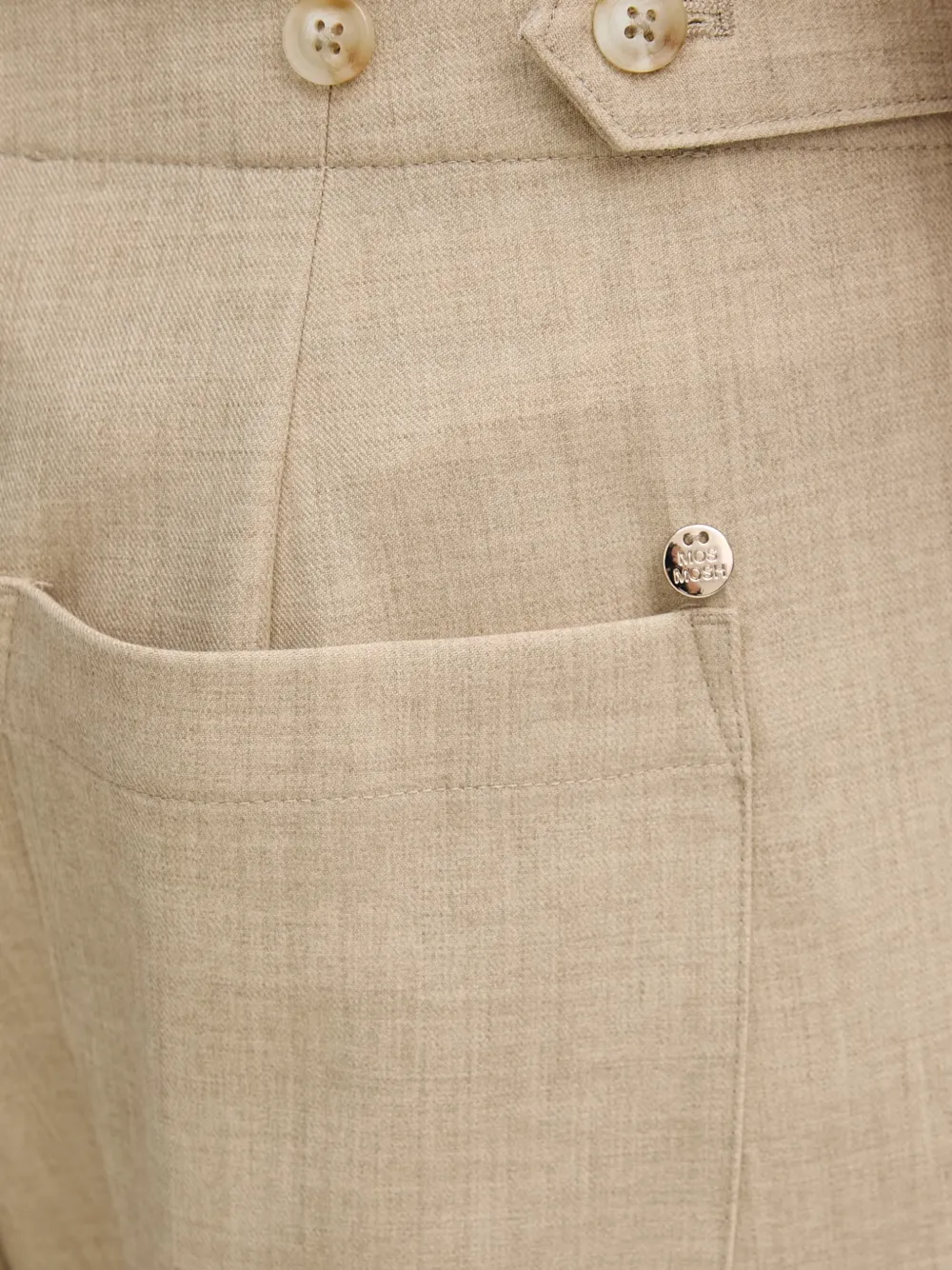 Mos Mosh MMLeysa Flair pantalon met plooien Beige