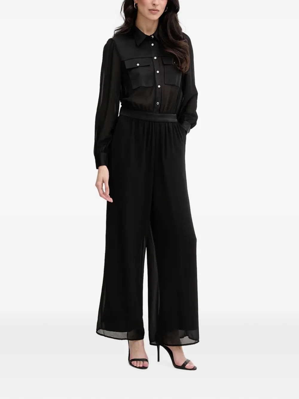 Morgan Jumpsuit met lange mouwen Zwart