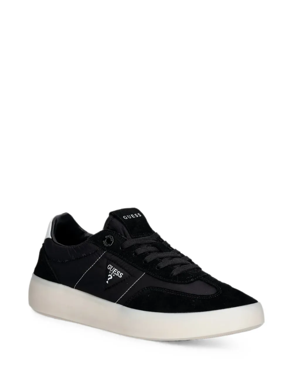 GUESS USA logo-patch low-top sneakers Zwart