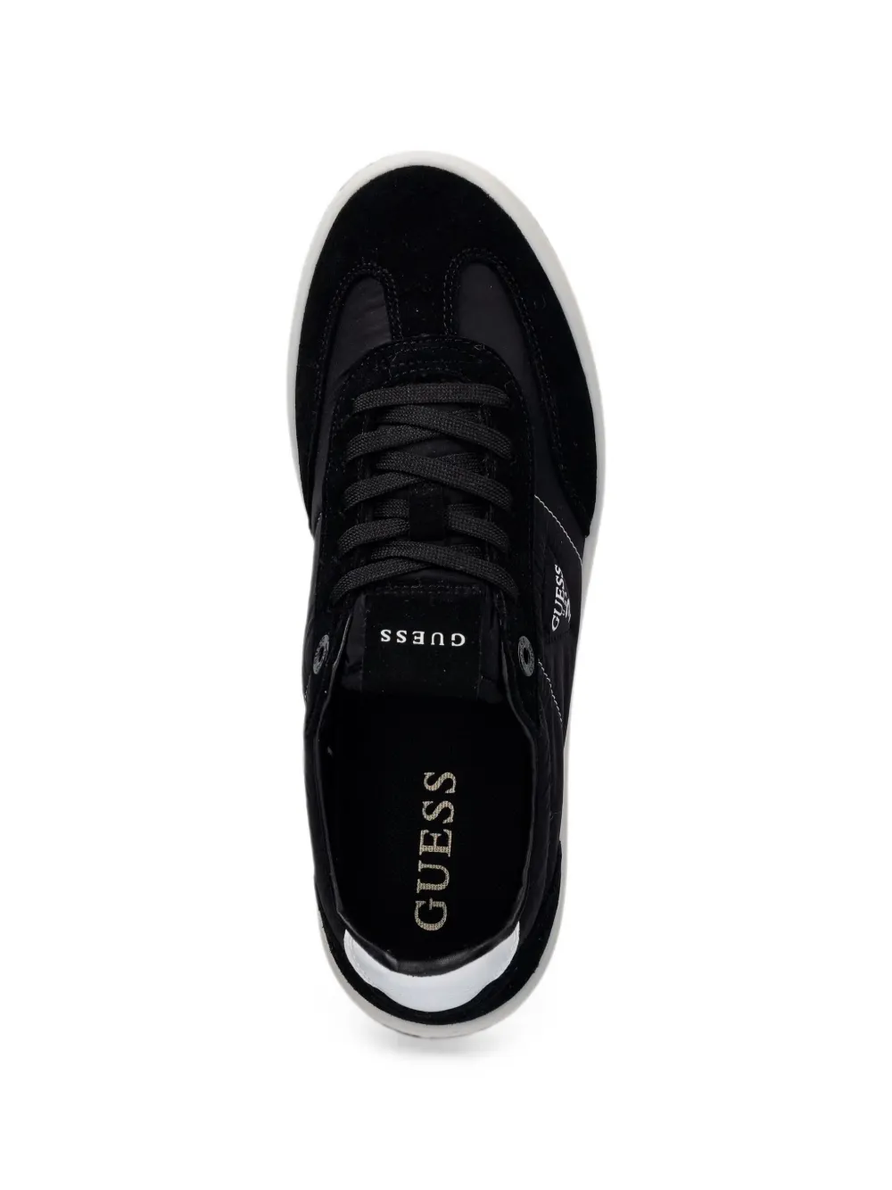 GUESS USA logo-patch low-top sneakers Zwart