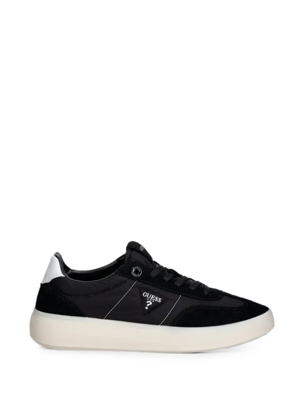 GUESS USA logo-patch low-top sneakers Zwart