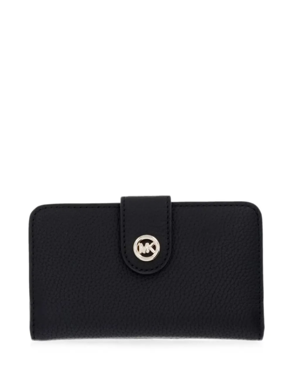 Michael Michael Kors logo-plaque pebbled-leather wallet - Schwarz