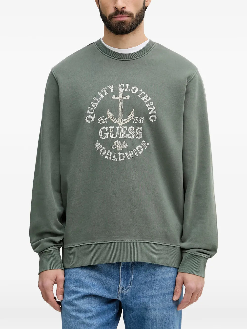 GUESS USA embroidered sweatshirt - Grün