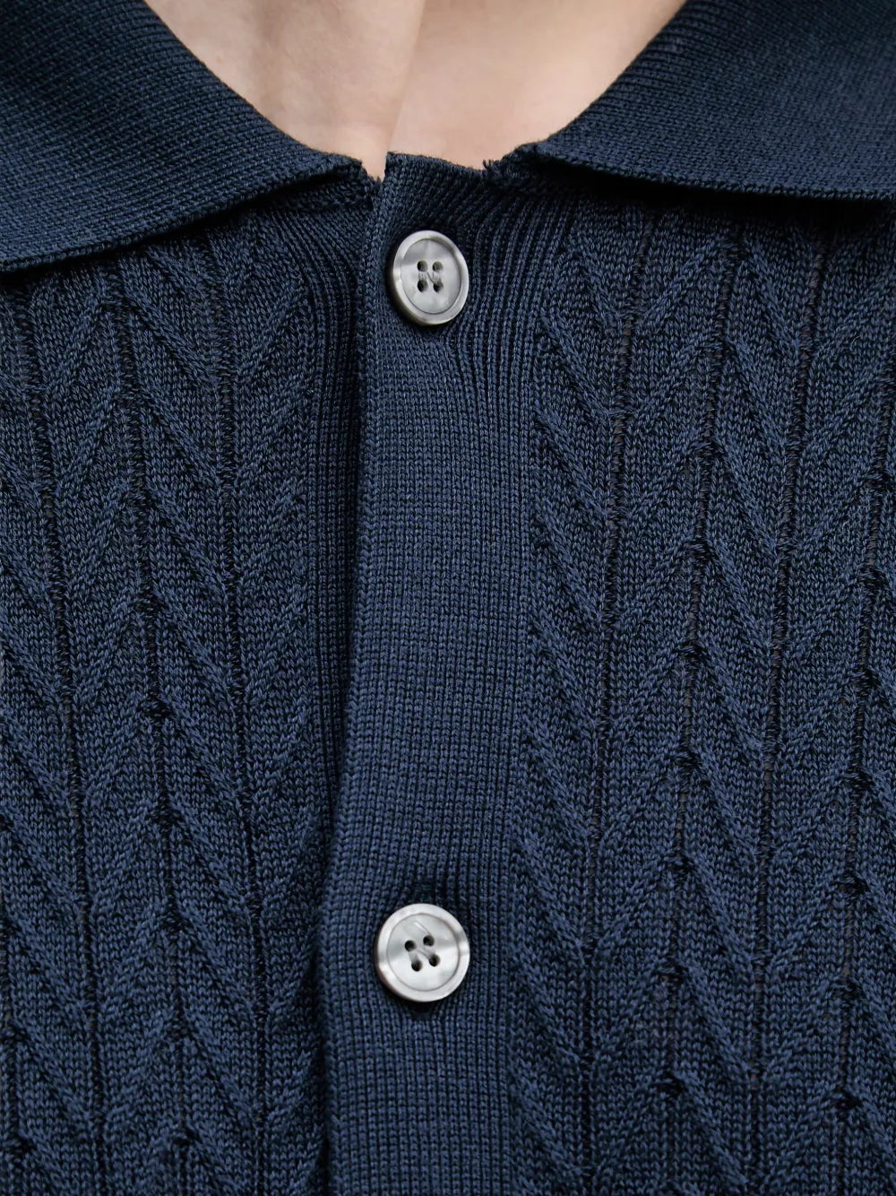 Joop! Tristao overhemd met korte mouwen en chevron-streep Blauw