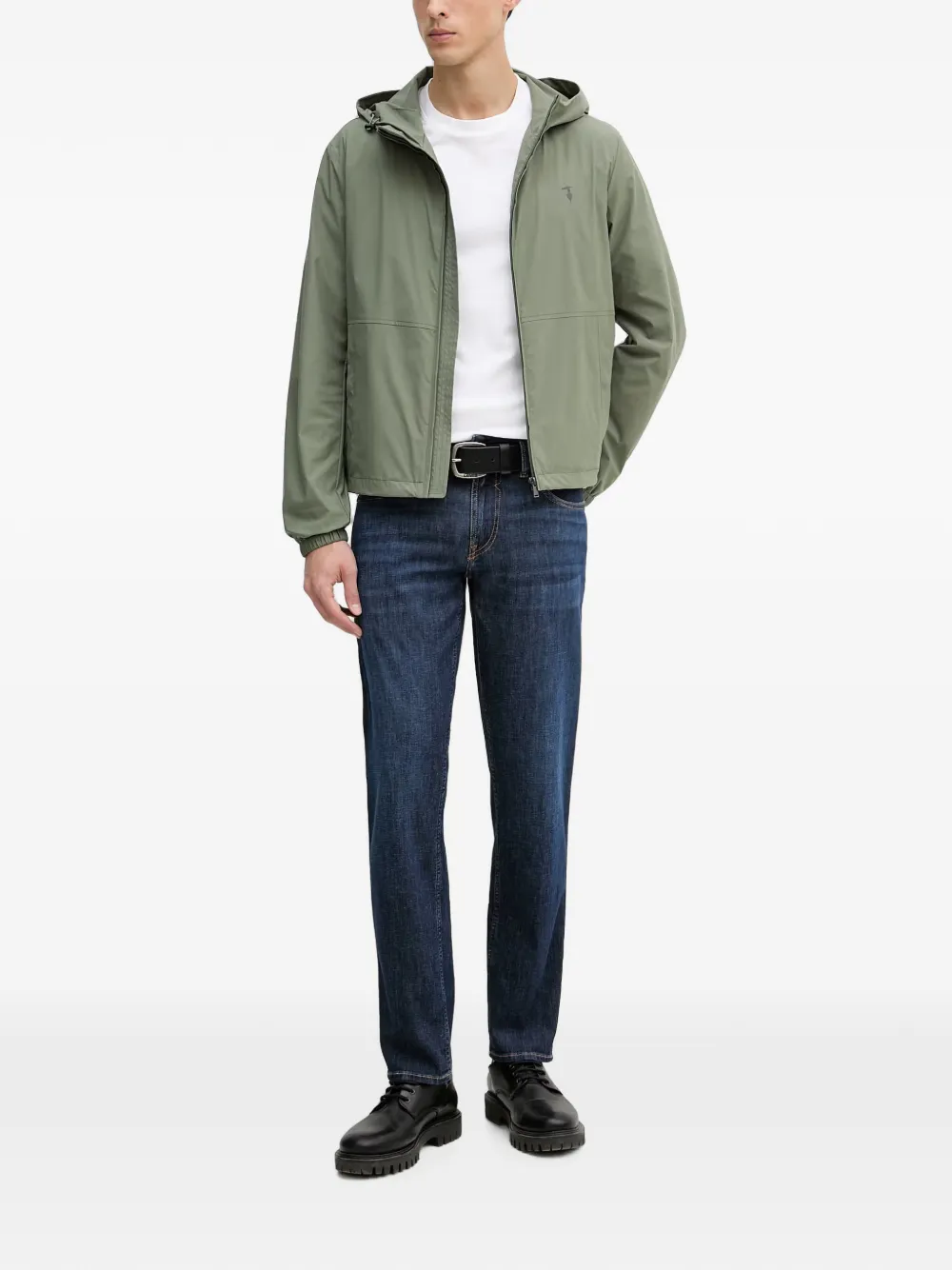 GUESS USA Skinny jeans met logopatch Blauw