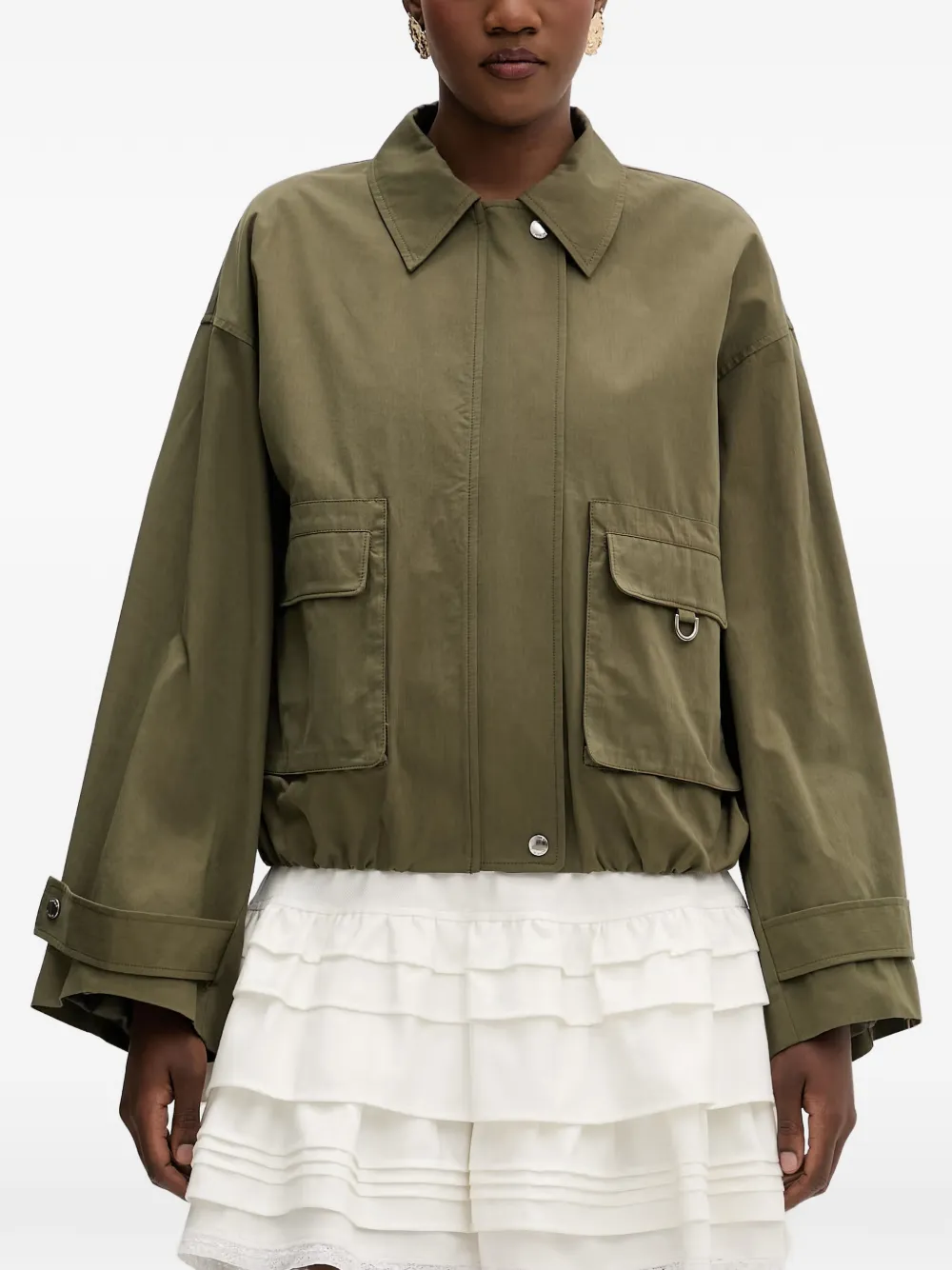 Isabelle Blanche zip-up pocket-detail jacket - Verde