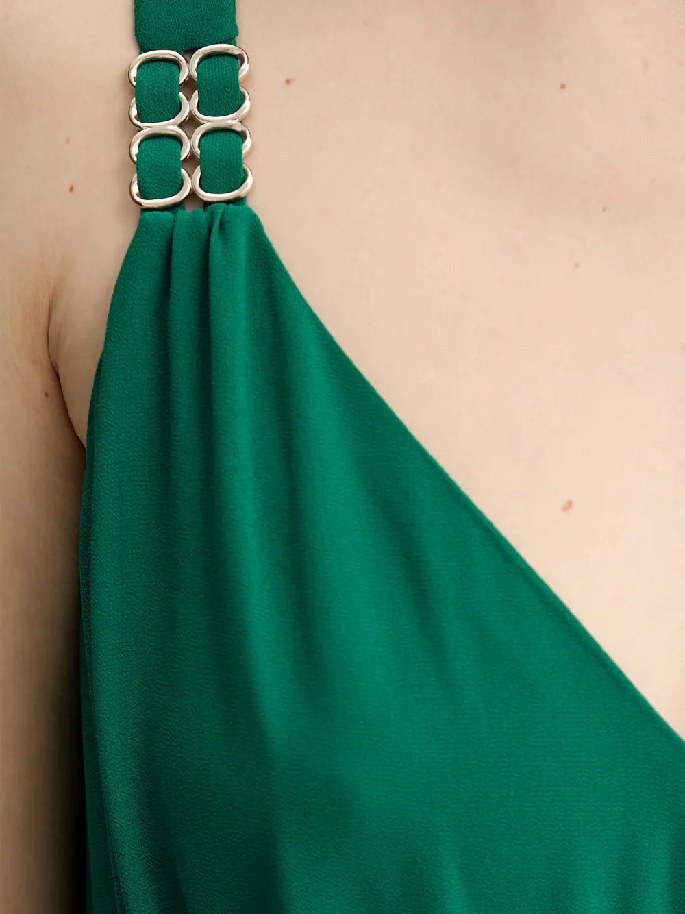 Morgan Palji geplooide jumpsuit Groen