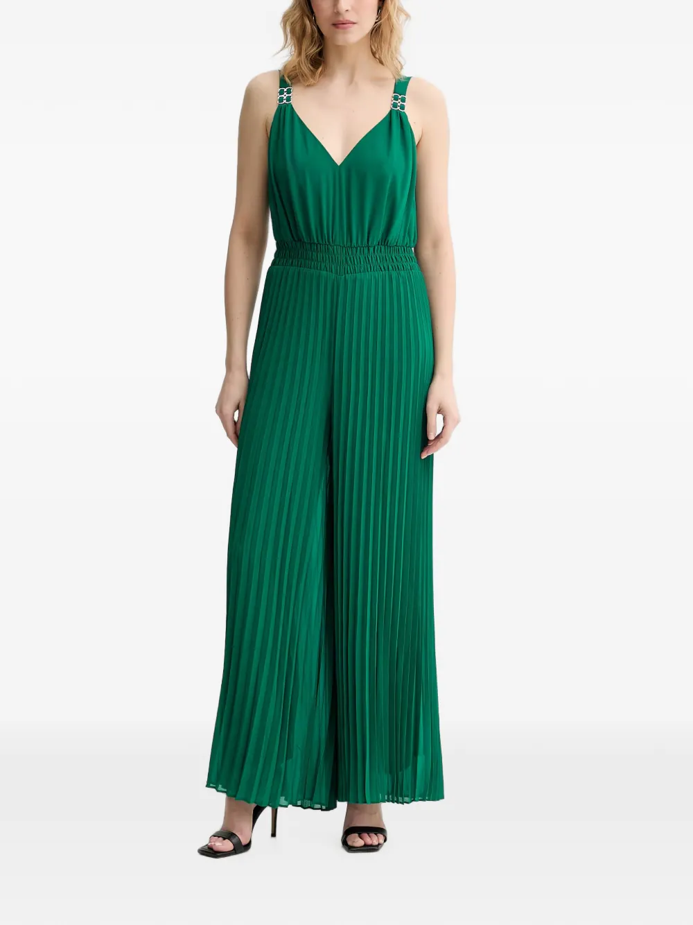 Morgan Palji pleated jumpsuit - Verde