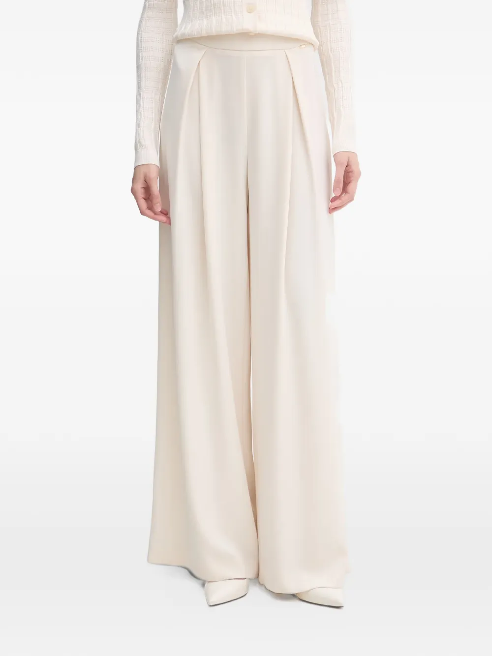 Gaudi pleated palazzo pants Beige