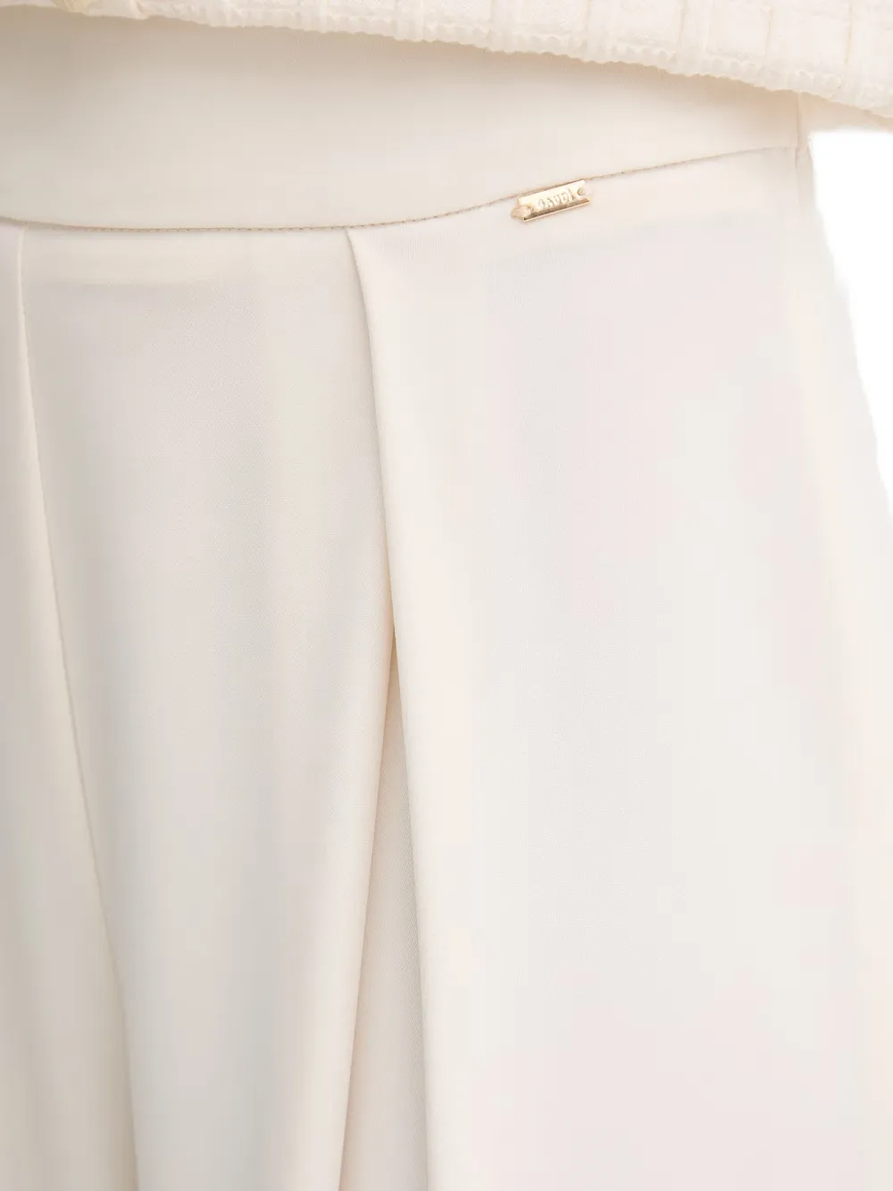 Gaudi pleated palazzo pants Beige