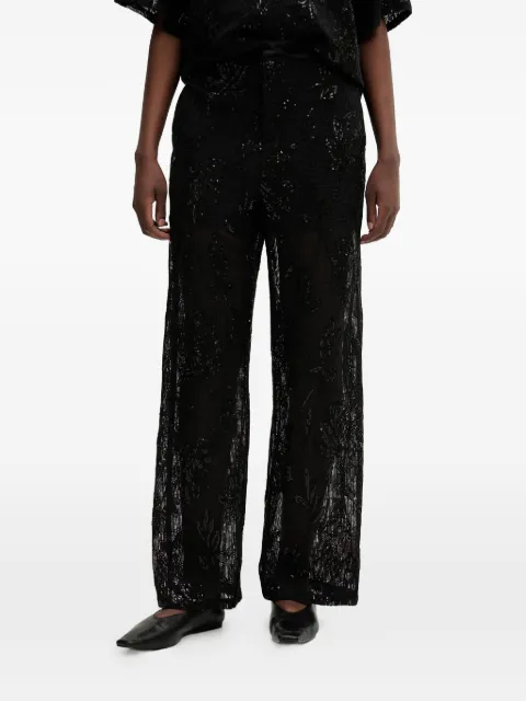 Isabelle Blanche pantalones con detalles de lentejuelas