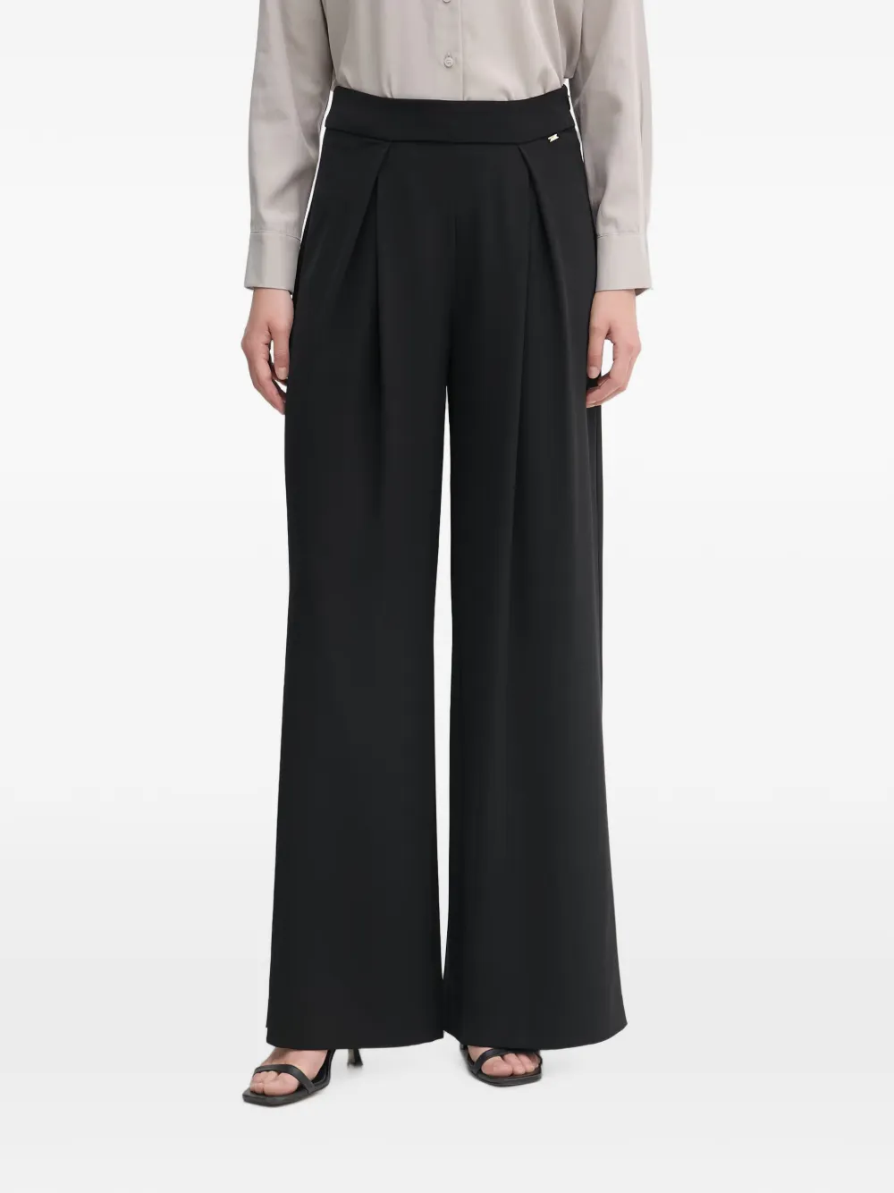 Gaudi pleated wide-leg trousers - Nero