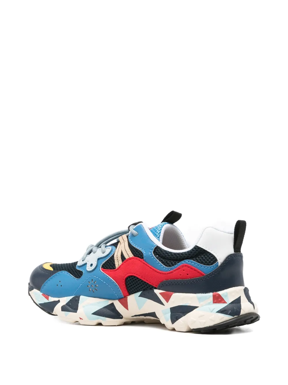 FLOWER MOUNTAIN KIDS panelled mesh sneakers Blauw