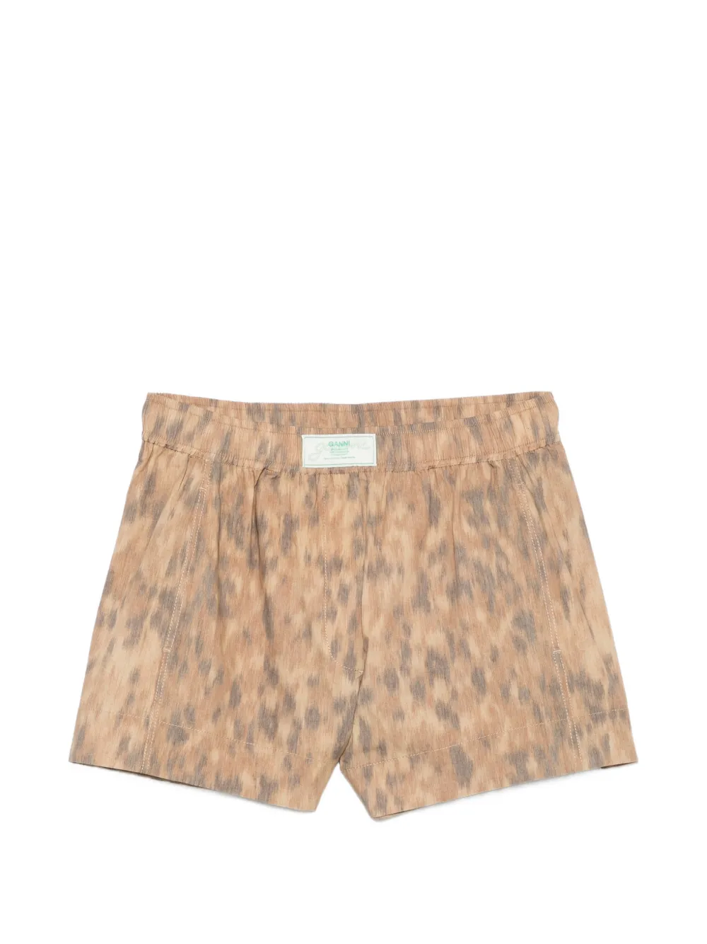 GANNI printed shorts - Toni neutri
