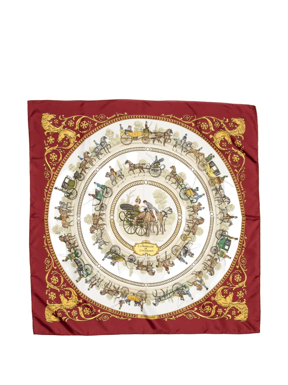 Hermès Pre-Owned La Promenade de Longchamps scarf - Rosso