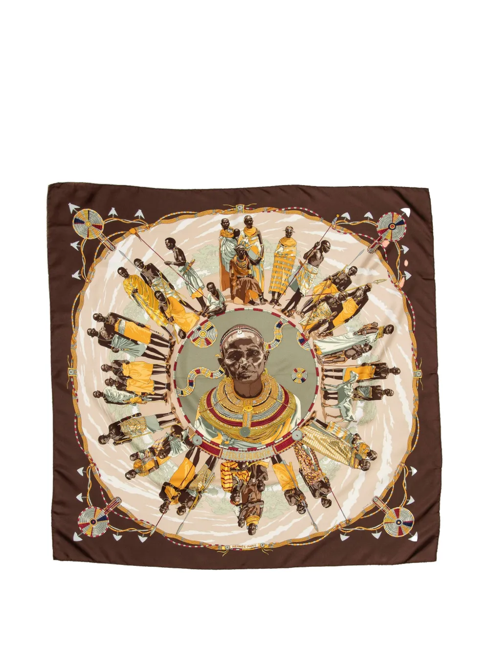 Hermès Pre-Owned Perles scarf - Marrone