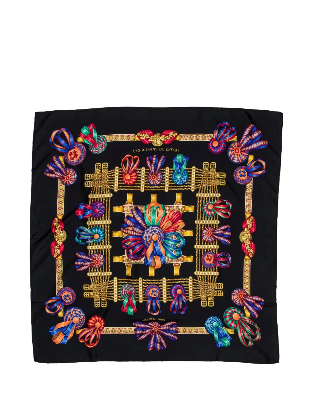 Hermès Pre-Owned Les Rubans du Cheval scarf - Schwarz