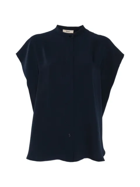 Herno sleeveless mandarin-collar blouse