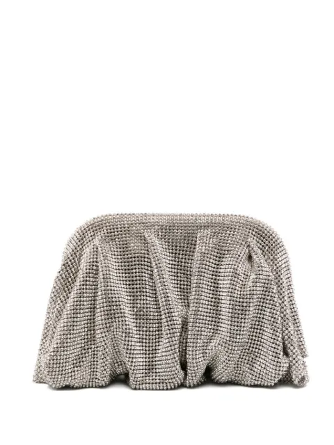 Benedetta Bruzziches bolsa de mano fruncida con detalles de cristal
