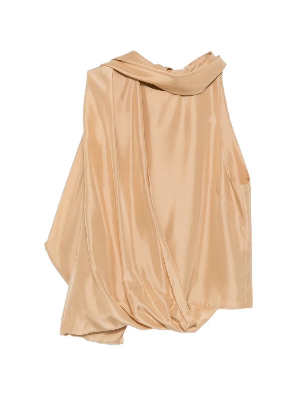Alberta Ferretti draped scarf-detail blouse - Toni neutri