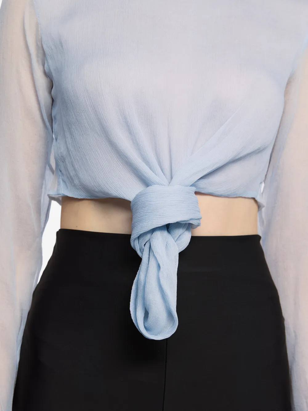 Atu Body Couture Top met geknoopt detail Blauw