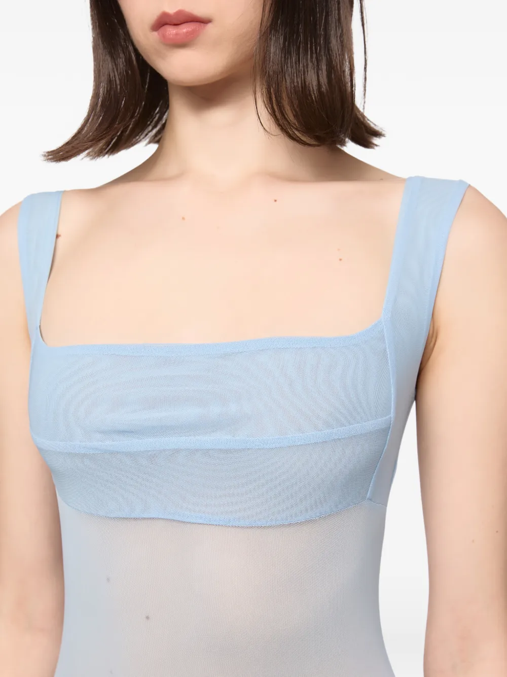 Atu Body Couture Body met vierkante hals Blauw