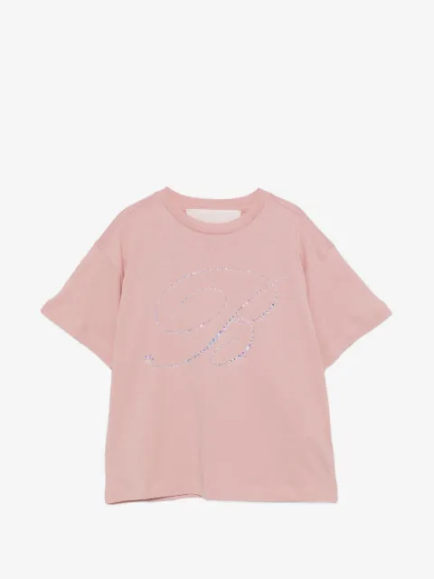 Miss Blumarine playera con cuello redondo