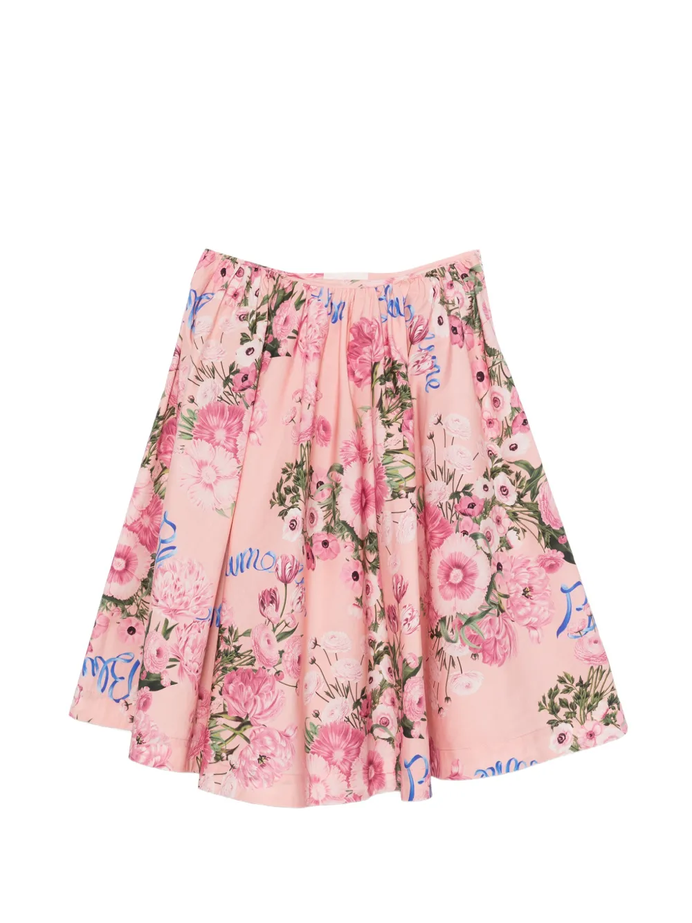 Miss Blumarine floral-print skirt - Rosa