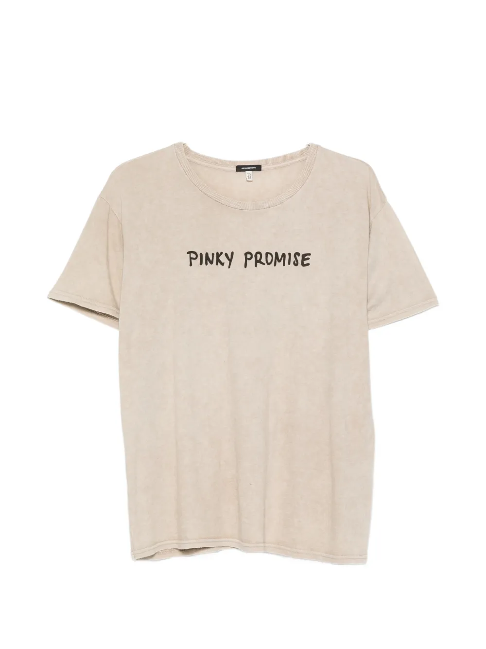 R13 acid-wash slogan-print T-shirt - Toni neutri