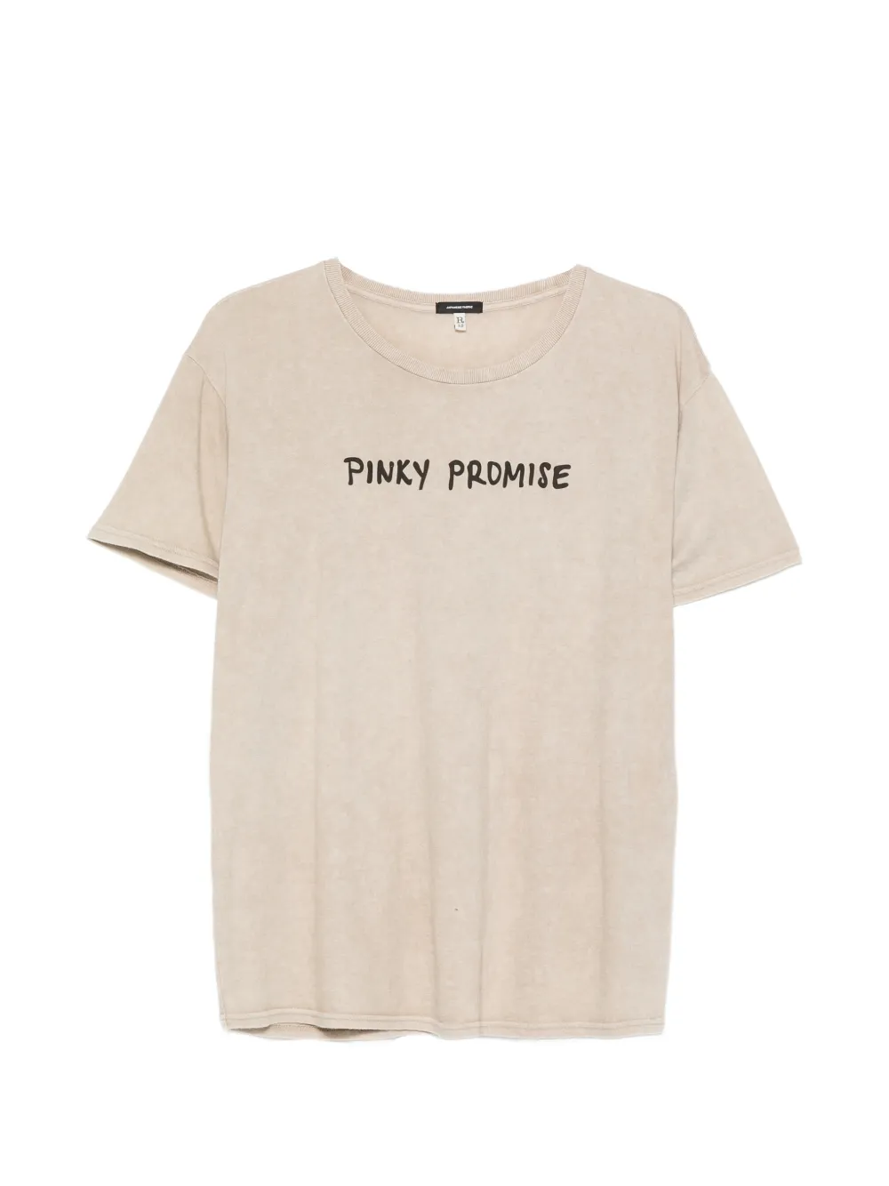 R13 acid-wash slogan-print T-shirt - Toni neutri