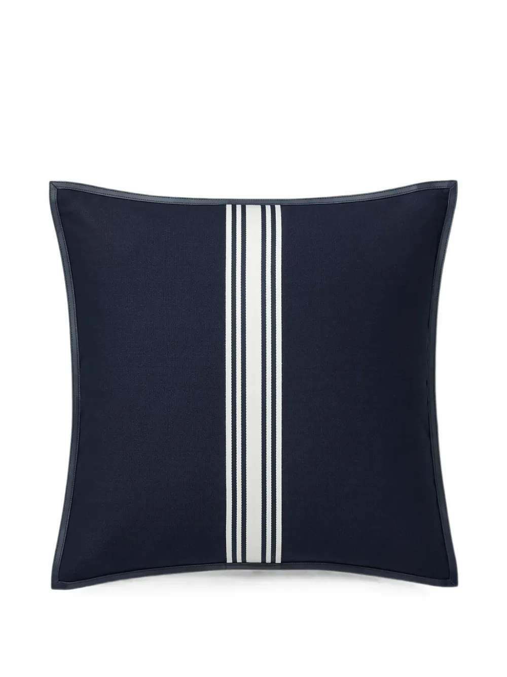 Ralph Lauren Home striped leather-trim cushion - Blu