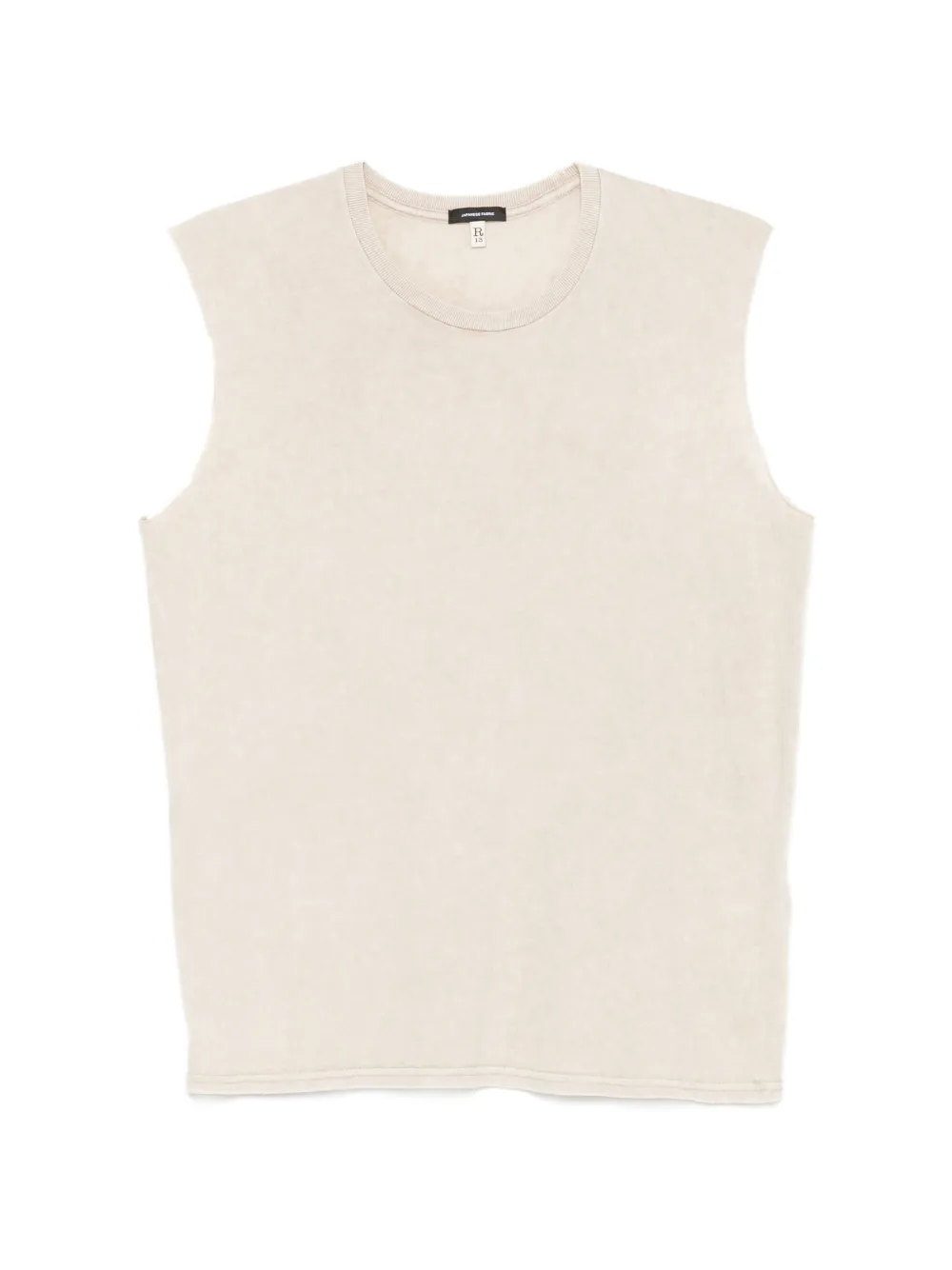 R13 acid-wash sleeveless T-shirt - Toni neutri