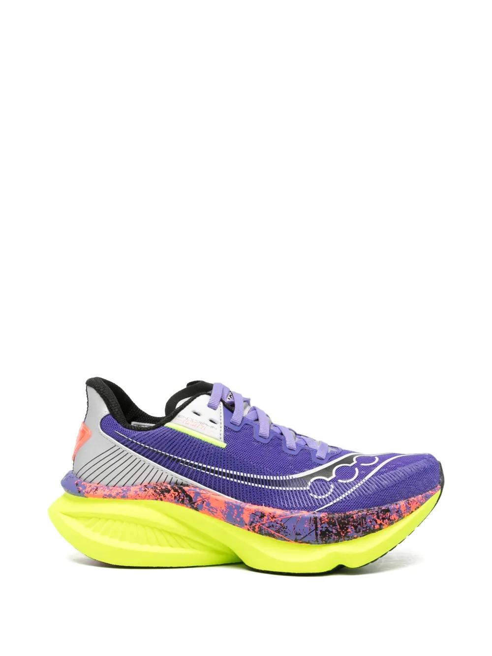 Saucony Endorphin mesh-panelled logo-print sneakers - Viola