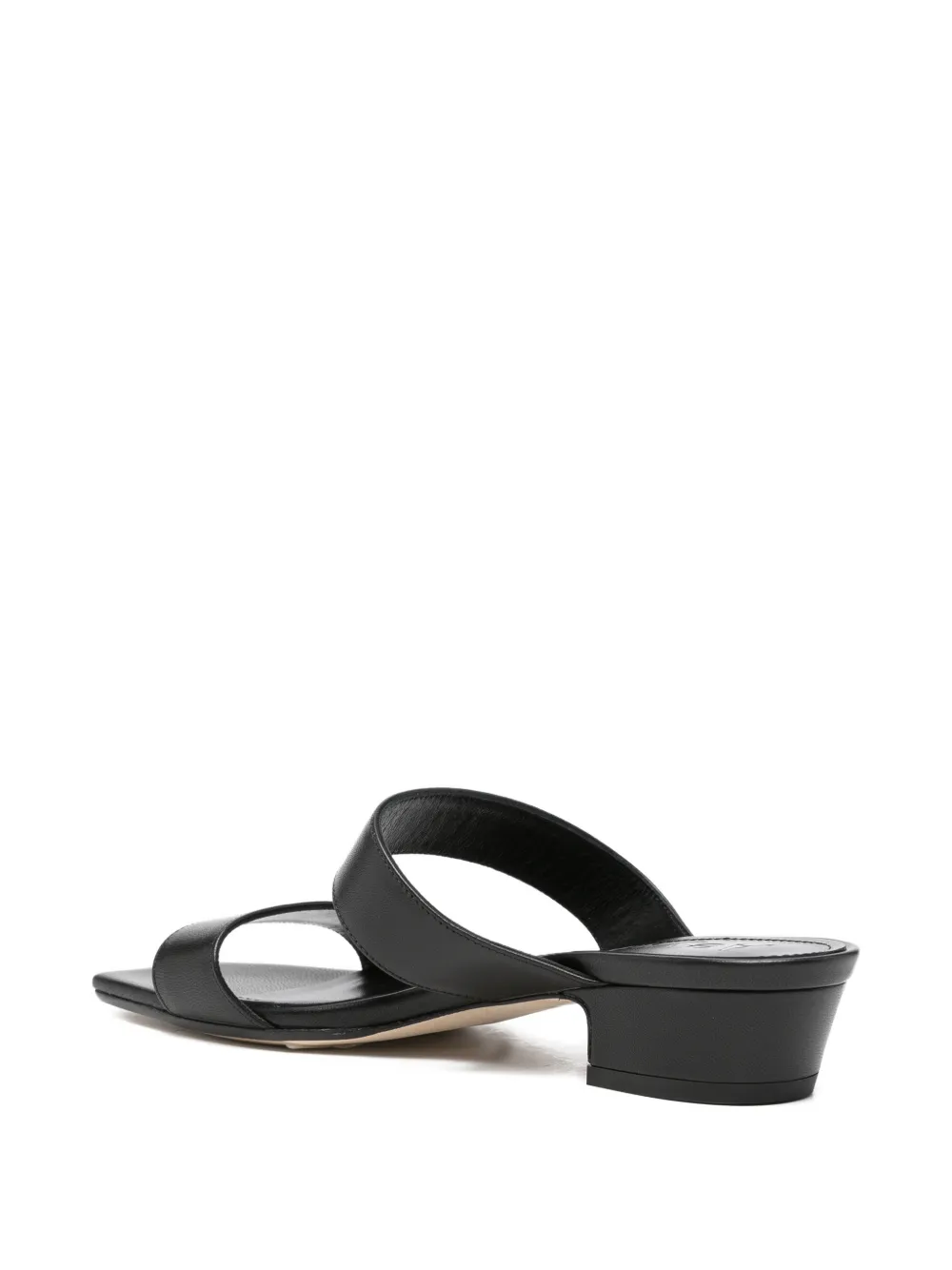 Aeyde double-strap square-toe sandals Zwart