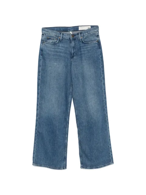 rag & bone faded-effect wide-leg jeans
