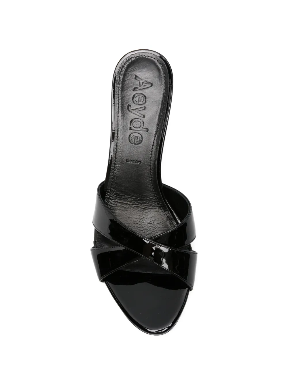 Aeyde criss-cross leather sandals Zwart