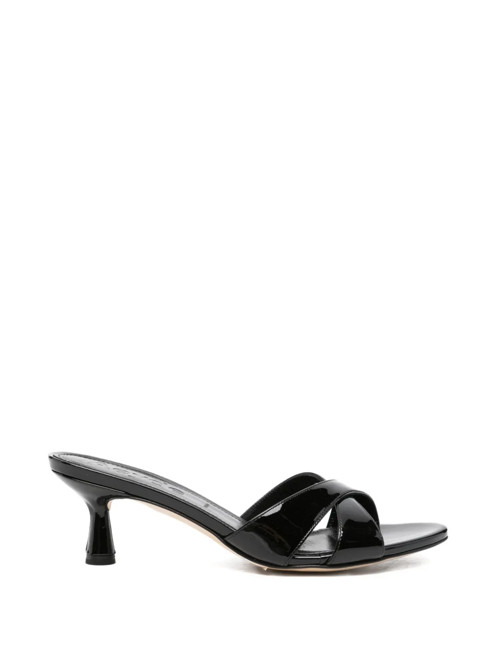 Aeyde criss-cross leather sandals Zwart
