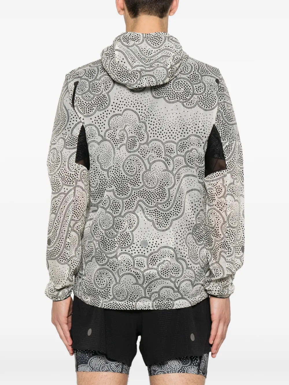 ASICS Jack met capuchon en print Wit